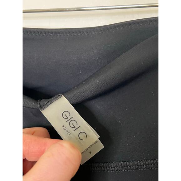 Gigi C Black High-Waisted Leggings with Laser Cut Detail - Size S - Picture 3 of 4